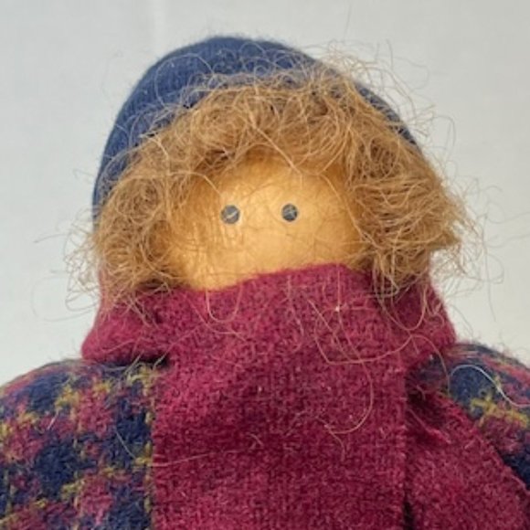 VTG 1992 Wooden Boy Winter Clothes w/Sled Doll Lizzie High 6"x4" Retired - Picture 10 of 14